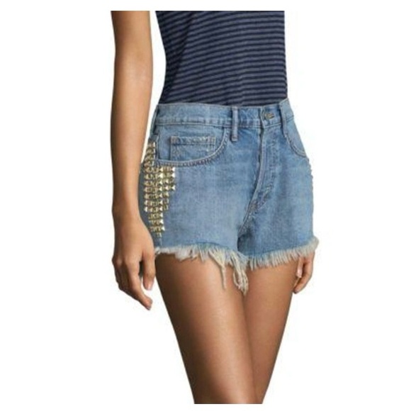 Sandrine Rose Pants - Sandrine Rose THE DOLL DENIM SHORTS IN LIBERTINE size 27